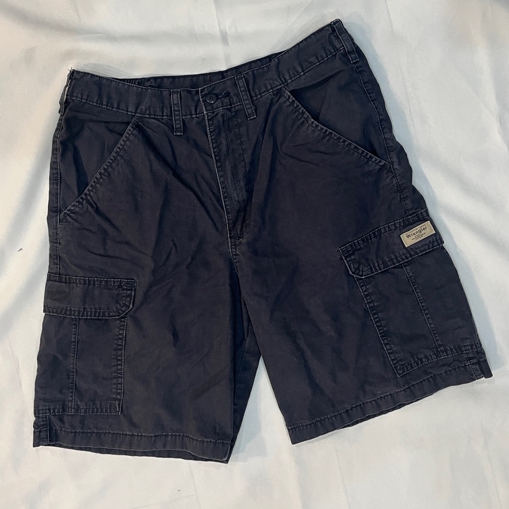Men's Navy Cargo Wrangler Shorts